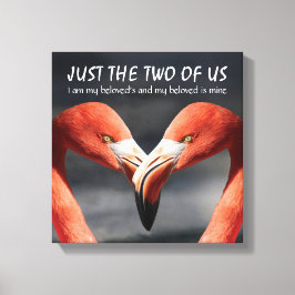 Christlich Flamingo NUR DIE BEIDEN DER US-Schrift Leinwanddruck