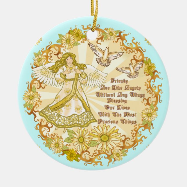 Christlich Friend Angel Keramik Ornament (Vorne)