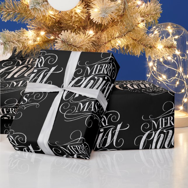 Christlich frohe Weihnachtskhalk Kalligraphie Jesu Geschenkpapier (Feiertage)