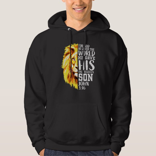 Christlich für Männer Löwe von Juda, Grafischer Go Hoodie (Vorderseite)