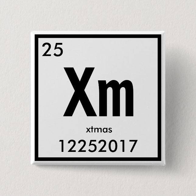 Christlich geformtes chemisches Element Button (Vorderseite)