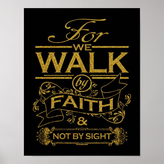 Christlich gehen wir durch Zitat zur Glaubensbibel Poster (Vorne)