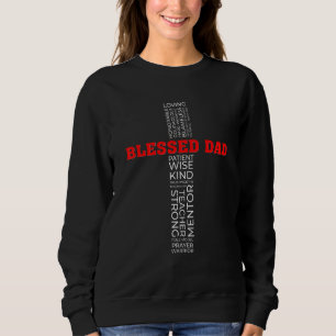 Christlich Gesegneter Vater Kreuz Vatertag Sweatshirt