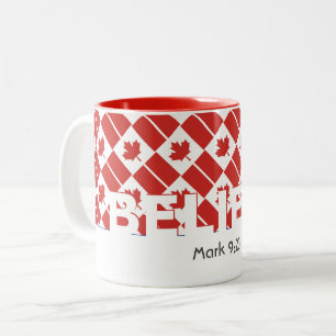 Christlich GLAUBE Markus 9:23 KANADA FLAGGE Indivi Zweifarbige Tasse