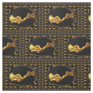 Christlich Gold Schwarzes Monochrom Dekor Stoff Vo