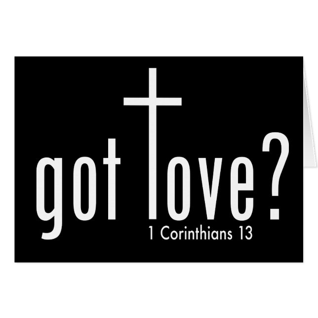 Christlich "got Liebe?" Gefaltete Karte (Vorderseite (Horizontal))