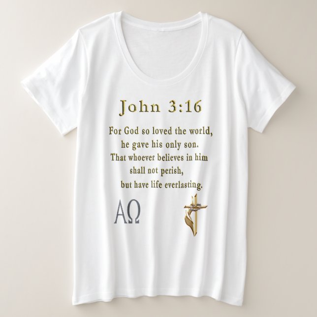 Christlich Große Größe T-Shirt (Design vorne)
