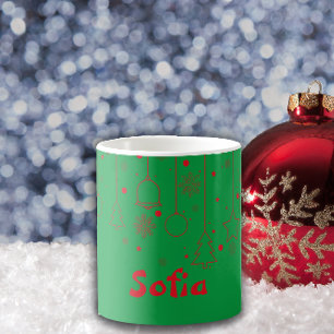 Christlich-grüne Sternendekoration Klassische Tass Kaffeetasse