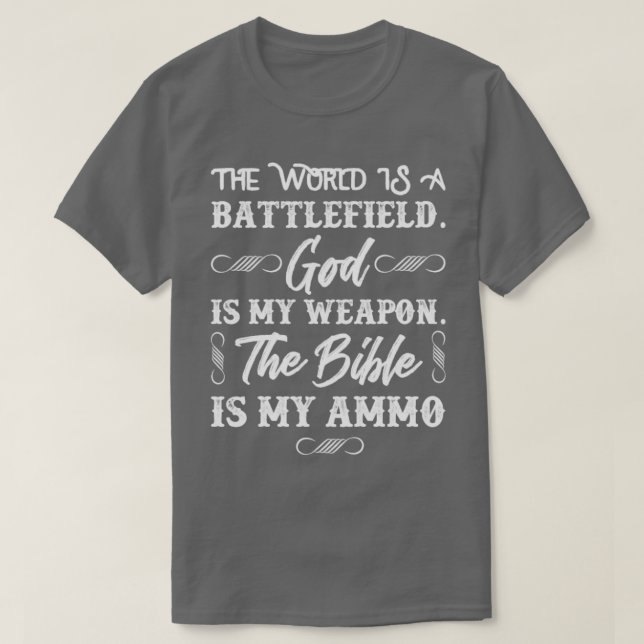 Christlich Gun Patriotic Pro Life Jesus Gunner Ges T-Shirt (Design vorne)
