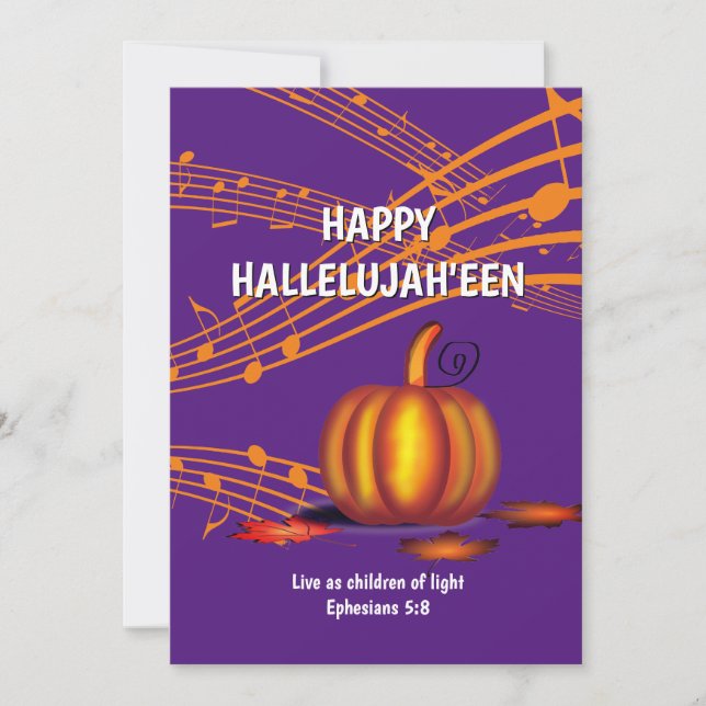 Christlich Halloween Feiertagskarte (Vorderseite)