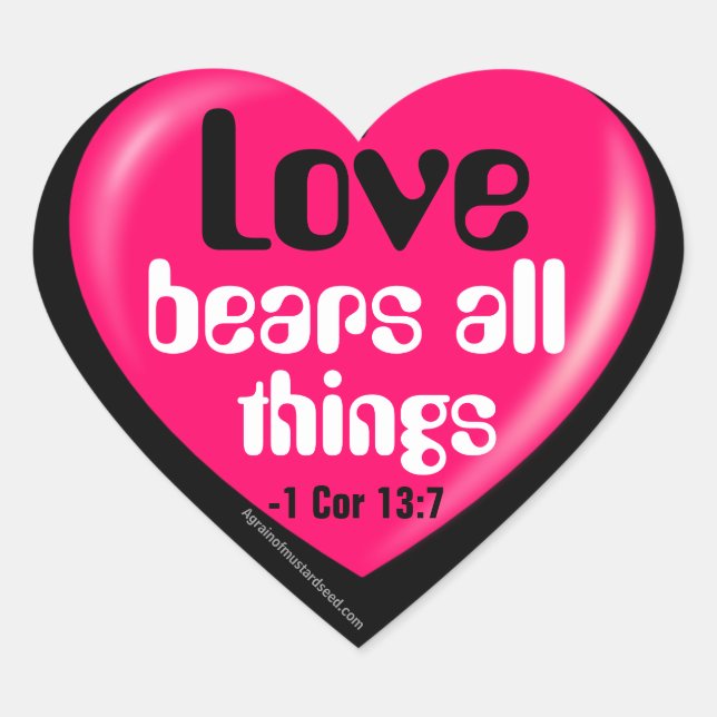 Christlich Herz-Aufkleber (Vorderseite)