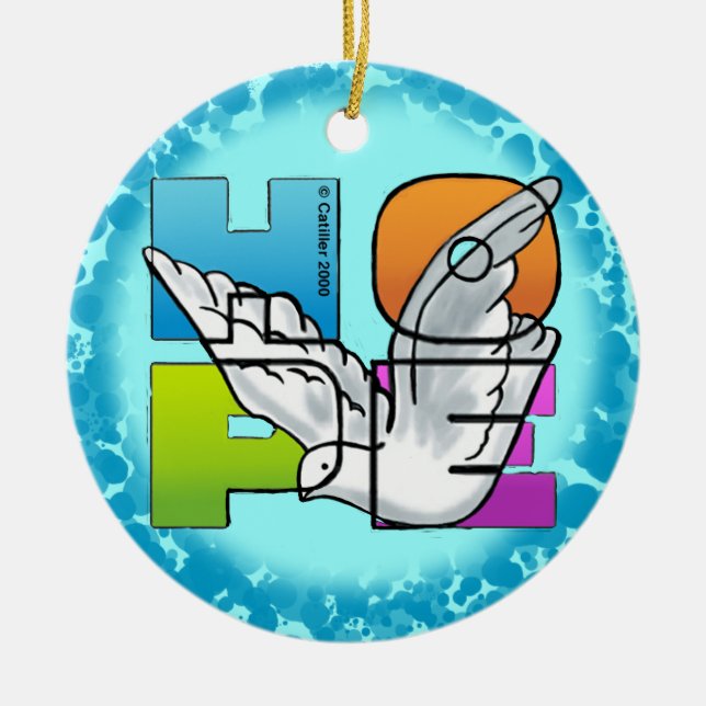 Christlich Hope Dove Ornament (Vorne)