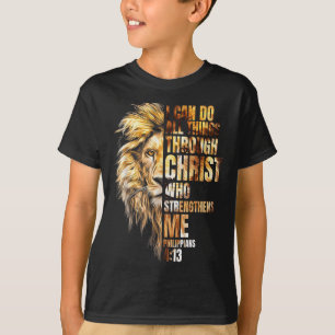 Christlich ich kann alle Dinge durch Christus Löwe T-Shirt