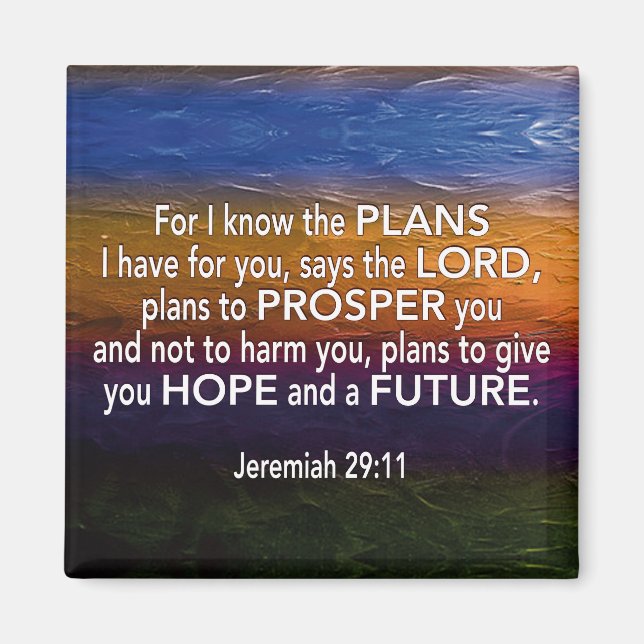 Christlich | ICH KENNE DIE PLÄNE | Jeremiah 29:11 Magnet (Vorne)