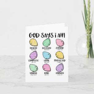 Christlich inspirierendes Ostern "Gott sagt, ich s Karte