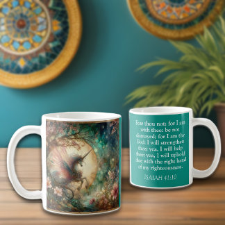 Christlich Isaiah Verse Whimsical Unicorn Art Kaffeetasse