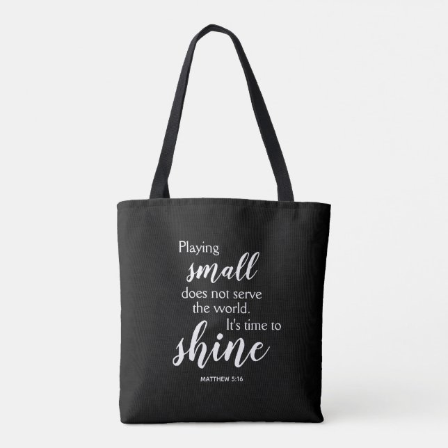 Christlich IST ES AN DER ZEIT ZU SCHIEN Tasche (Rückseite)