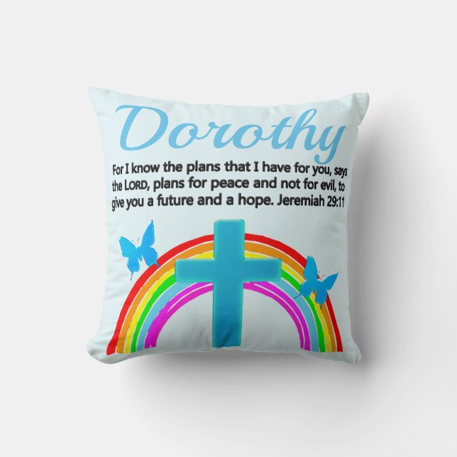 CHRISTLICH JEREMIAH 29:11 PERSONALISIERTE PRAYING KISSEN (Vorderseite)
