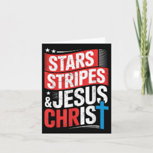 Christlich Jesus Christus Stars Streifen 4. Juli U Karte