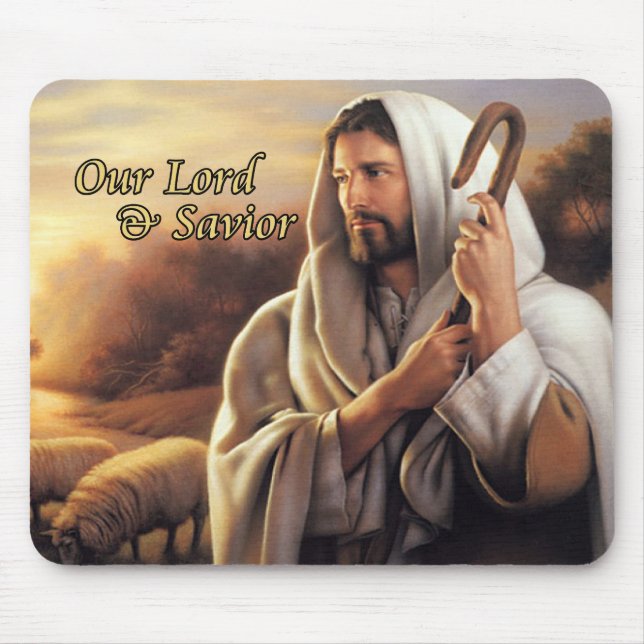 Christlich, Jesus Christus unser Erretter, Religiö Mousepad (Vorne)