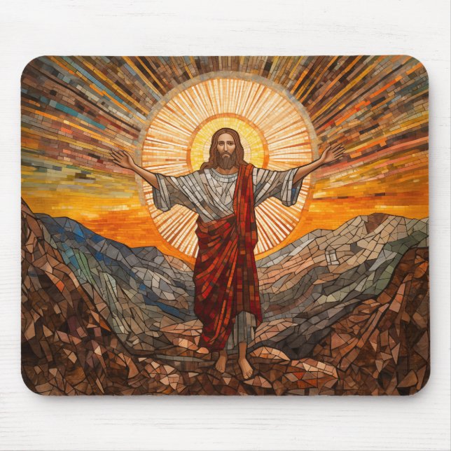 Christlich, Jesus Christus unser Erretter, Religiö Mousepad (Vorne)