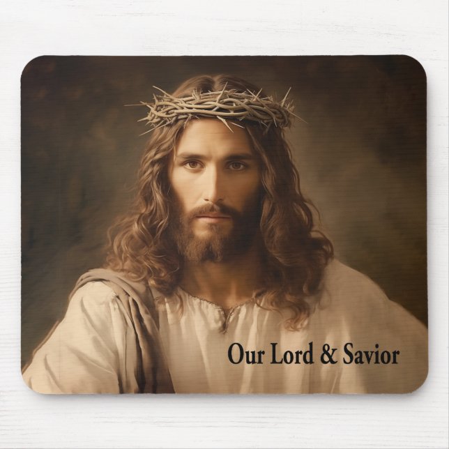 Christlich, Jesus Christus unser Erretter, Religiö Mousepad (Vorne)