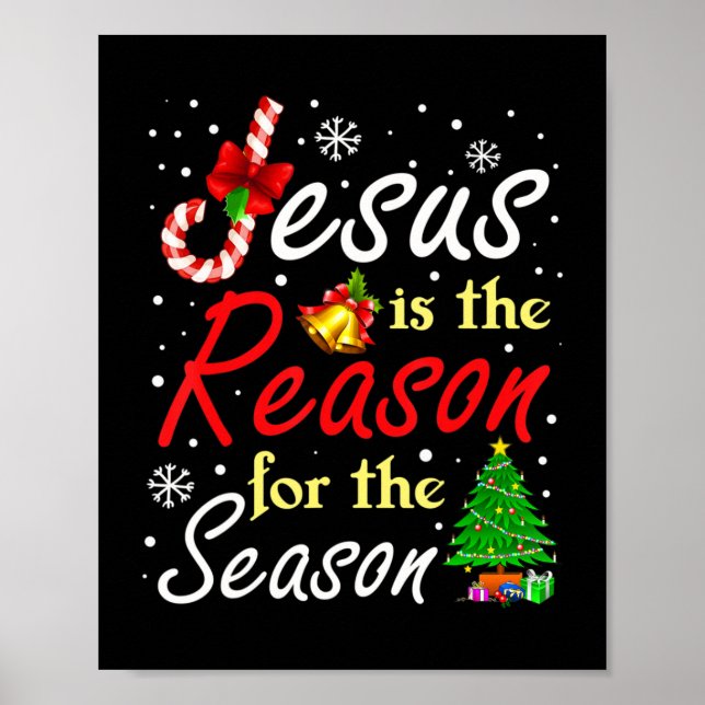 Christlich Jesus der Grund Weihnachten Strumpf Stu Poster (Vorne)