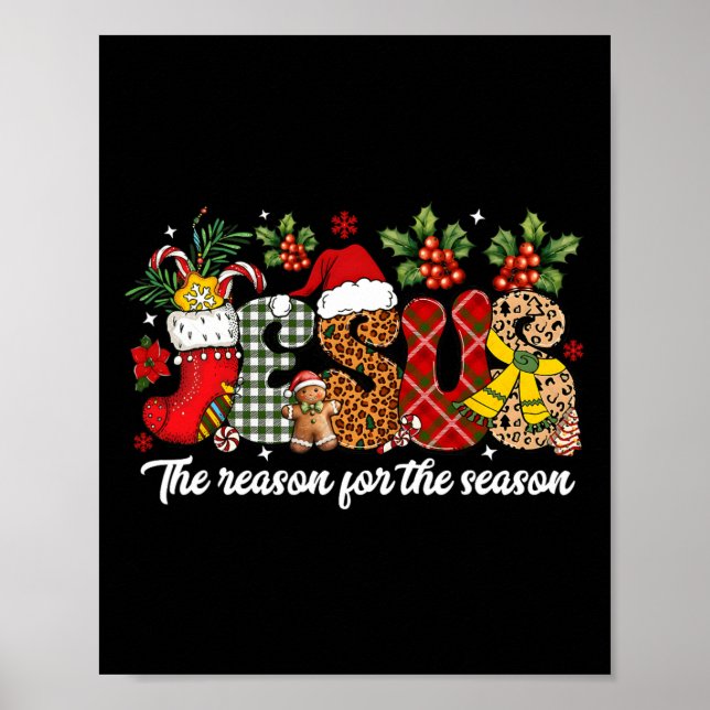 Christlich Jesus der Grund Weihnachten Weihnachtsf Poster (Vorne)
