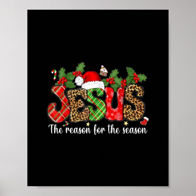 christlich jesus der Grund Weihnachten Weihnachtsf Poster (Vorne)