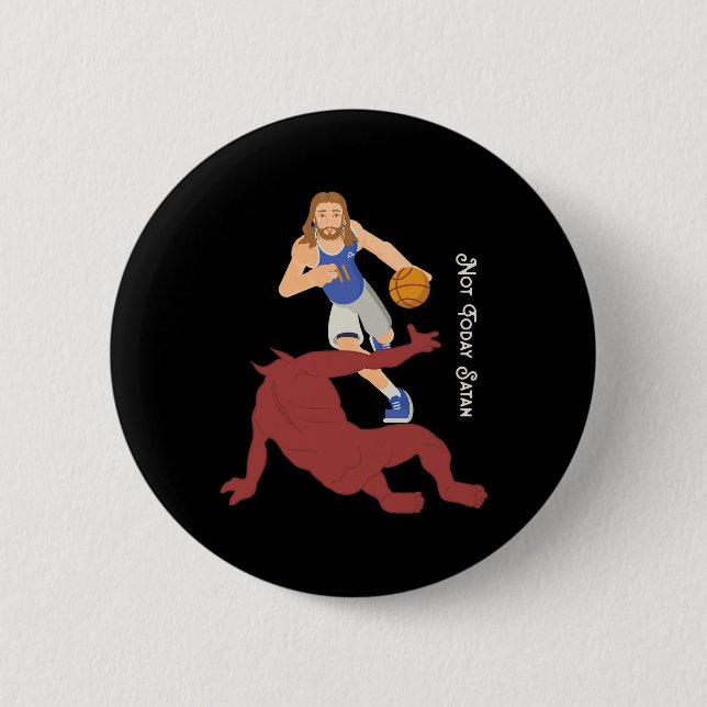 Christlich Jesus gegen den Satan heute nicht Byske Button (Vorderseite)