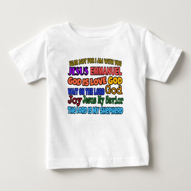 Christlich Jesus God Graffiti Print. Christlich Baby T-shirt (Vorderseite)