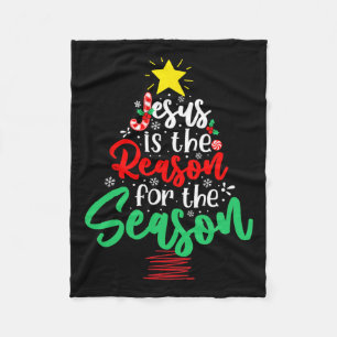 Christlich Jesus ist der Grund Weihnachtsbaum Fleecedecke