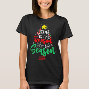 Christlich Jesus ist der Grund Weihnachtsbaum T-Shirt