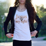 Christlich Jesus ist mein Licht - Psalm 27 T-Shirt<br><div class="desc">Christlicher T - Shirt für Frauen in der modernen Kalligraphie. Dieses trendige, moderne Design ist das perfekte Geschenk- und Modestatement. Mit unserem Christlichen T - Shirt für Frauen und eleganter Kalligraphie stärken Sie Ihr Vertrauen. Dieses trendige und moderne Design dient nicht nur als stilvolles Modestatement, sondern sorgt auch für das...</div>