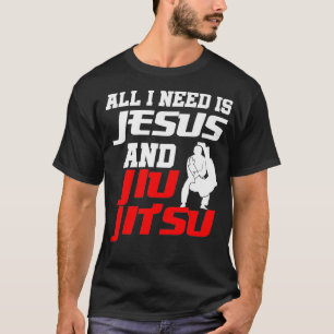Christlich Jiu Jitsu Jesus Brasilianisches Flaggen T-Shirt