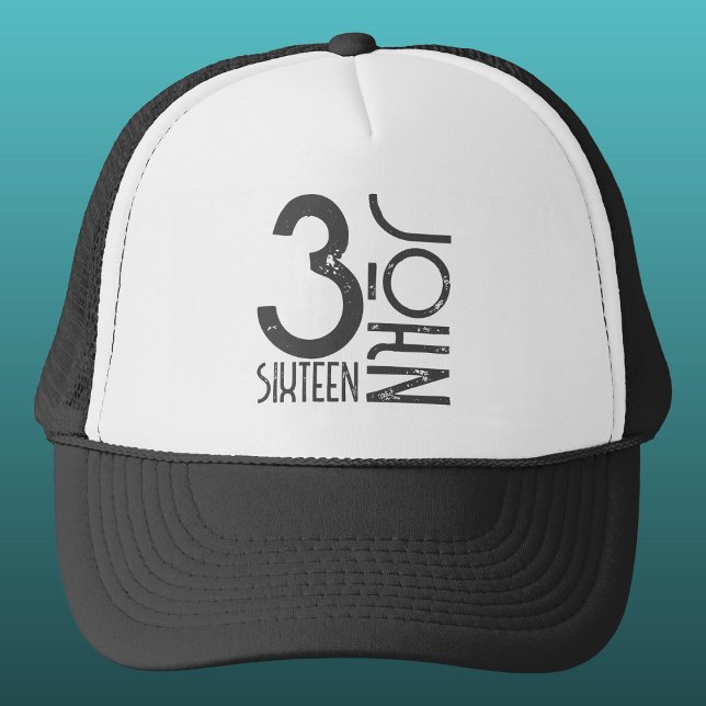 Christlich John 3:16 Bibelverse erschüttert Truckerkappe (Von Creator hochgeladen)