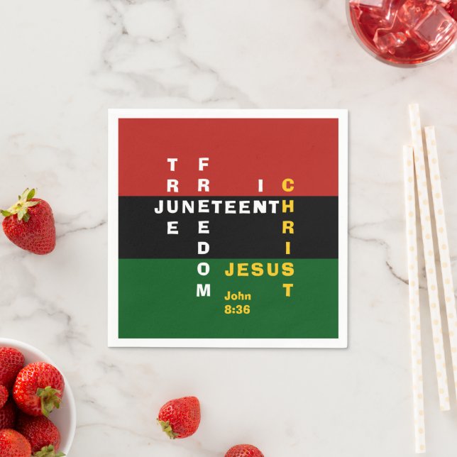 Christlich JUNETEENTH Serviette (Beispiel)