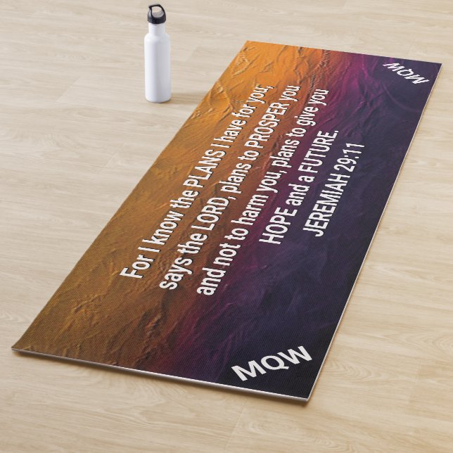 Christlich KENNE ICH DIE PLANS Jeremiah 29:11 Mono Yogamatte (Beispiel)