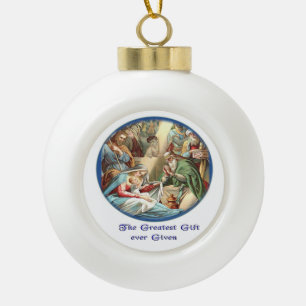 Christlich Keramik Kugel-Ornament