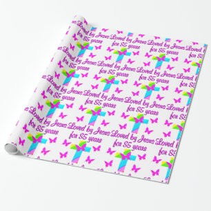 CHRISTLICH LIEBT VON JESUS FÜR 85 JAHRE DESIGN GESCHENKPAPIER