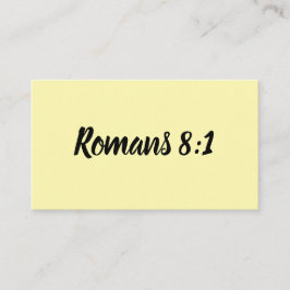 Christlich Life Verse Bible Scripting Römer 8:1 Telefonnummerkarte