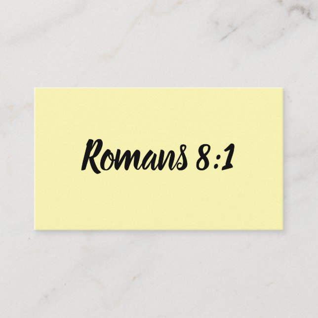 Christlich Life Verse Bible Scripting Römer 8:1 Telefonnummerkarte (Vorderseite)
