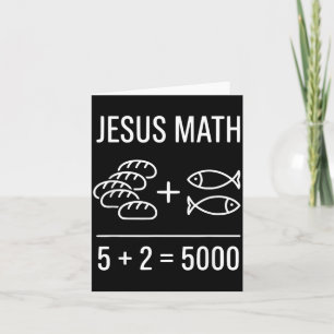 Christlich lustige Bibel Wunder 2 Fische 5 Brote Karte