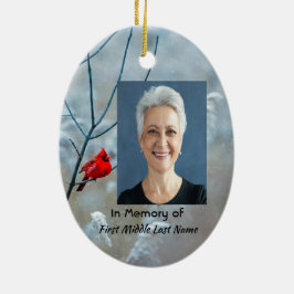 Christlich Memorial Keepake Kardinal Red Bird Keramik Ornament