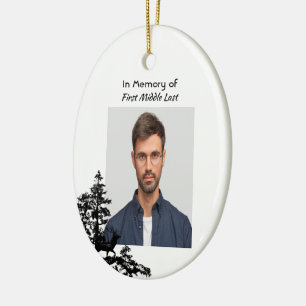 Christlich Memory Keepake Masculine Stag Deg Keramik Ornament