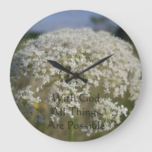 Christlich mit Gott sind alle Dinge möglich Große Wanduhr