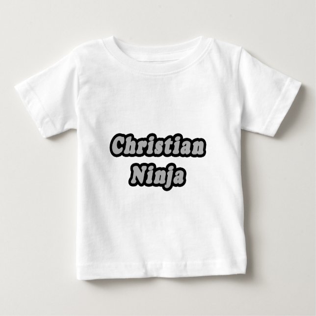 Christlich Ninja Baby T-shirt (Vorderseite)