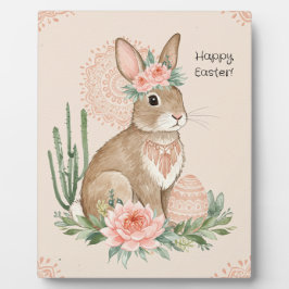 Christlich Oaster Bunny Boho Pastel Fotoplatte