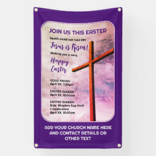 Christlich Oaster JESUS IS RISEN Banner