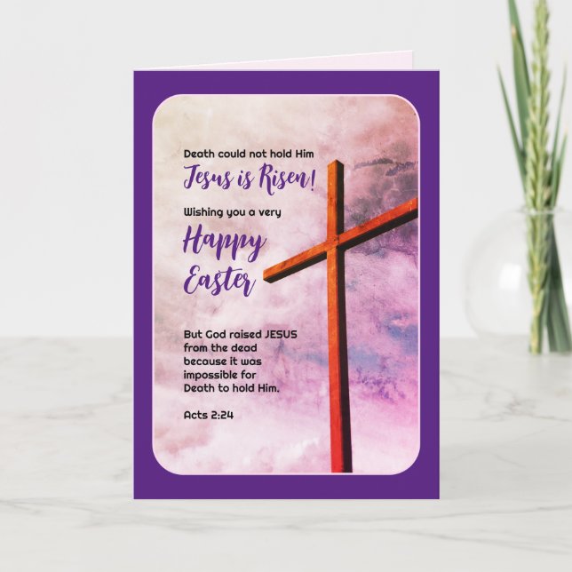 Christlich Oaster JESUS IS RISEN Karte (Vorderseite)